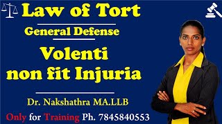 volenti non fit injuria  General Defences  law of Tort  Tamil  DrACNakshathra [upl. by Sacci]