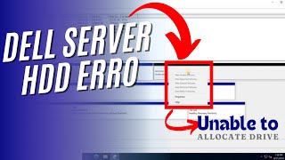 DELLServerHDDErrorFix  Unallocated Drive Disk Manager HiddenAllocationOptions SetiRACIP [upl. by Nahtaoj113]