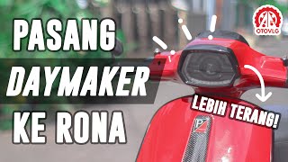 Pasang Lampu Daymaker di Vespa Sprint  Super Terang Abis [upl. by Hum538]