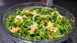 Delicious kale salad recipe recipe in desc 😋🥗 [upl. by Kristina]