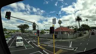 Intercity bus is leaving Whangeri Whangeri town center Northland New Zealand [upl. by Raval]