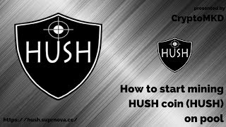 How to start mining HUSH coin HUSH on pool [upl. by End553]