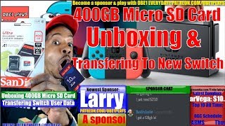 400 GB Micro SD Card Nintendo Switch Unboxing And Transfering User Data [upl. by Toma369]