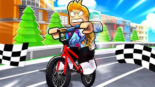 I Rode My Bike 97246567 Miles in Roblox Bike Race Simulator [upl. by Venita]