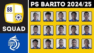 DAFTAR SKUAD BARITO PUTERA 20242025  SKUAD RESMI PS BARITO PUTERA BRI LIGA 1 MUSIM 20242025 [upl. by Eigroeg]