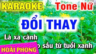 Karaoke Đổi Thay Tone Nữ Nhạc Sống Dể Hát  Hoài Phong Organ [upl. by Shane701]