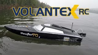 Volantex Vector 70 RC Boat on the water [upl. by Enneite]