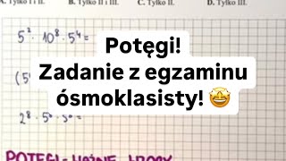 Potęgi  pewniak egzaminu ósmoklasisty Posłuchaj 🙌🤩 [upl. by Eceinal]