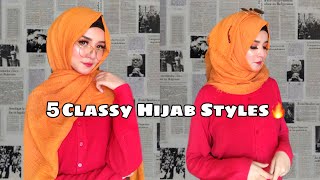 5 classy Hijab Styles [upl. by Leila]