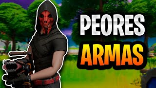 ✔️LAS 10 PEORES ARMAS EN LA HISTORIA DE FORTNITE FORTNITE BATTLE ROYALE [upl. by Eeliah]