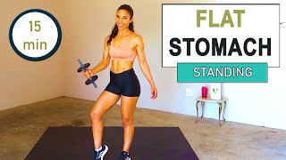 15 MIN STANDING ABS WORKOUT TO GET RIPPED ABS  abs workout with dumbbells standing [upl. by Mell73]