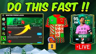 HOW TO COMPLETE WINTER WILDCARDS QUESTS UNLOCK SWEATER KIT GET MESSI GEMS IN EA FC FIFA MOBILE 24 [upl. by Hajan927]