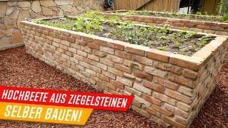 Hochbeet selber bauen aus alten Ziegelsteinen [upl. by Odradlig213]