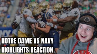 Notre Dame vs Navy Full Game Highlights REACTION [upl. by Oner]