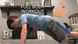 Five minute full body workout no equipment [upl. by Fotzsyzrk]