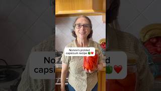 How Nonna makes pickled capsicumpeppers 🫑❤️ Very easy recipe [upl. by Anierdna]