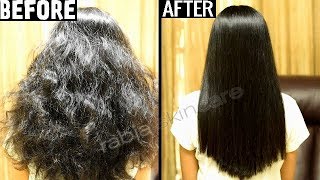 Keratin Treatment At Home for Straight Smooth Shiny Frizz Free Hair [upl. by Novart]