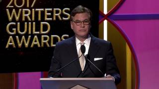 Jeff Daniels presents the Writers Guild TV Laurel Award for TV Writing to Aaron Sorkin [upl. by Aztiraj]