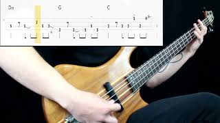 Miley Cyrus  Flowers Bass Cover Play Along Tabs In Video [upl. by Einitsed]