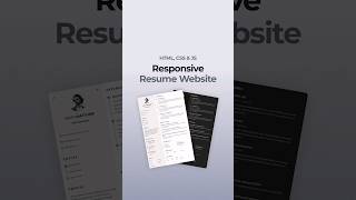 Responsive Resume Cv Website HTML CSS JavaScript [upl. by Cressler427]