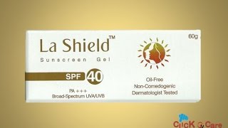 La Shield Sunscreen Gel SPF 40  Glenmark  ClickOnCarecom [upl. by Nuris605]