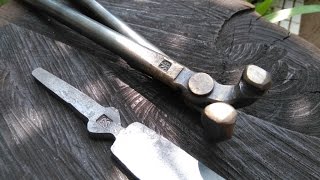 Blacksmithing  some advice for beginners guillotine tool amp tong demo two new touch marks [upl. by Gnihc]