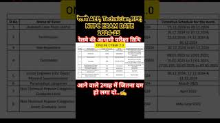 Railway Exam Date 202425🔥 onlinecyber2 examdate rrbrailwayexam ntpcalp technician [upl. by Herrera]