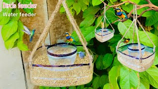 DIY Bird Feeder and Water Feeder EcoFriendly Crafts from Waste Materials [upl. by Nilla]