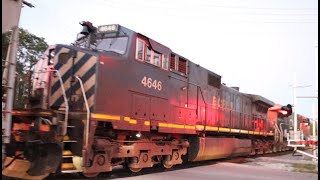 BCOL 4646 Trailing on CN Freeport Sub At 17th Ave Crossing [upl. by Jedediah]