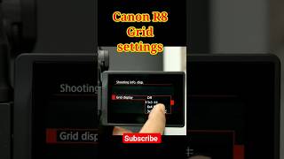 Canon R8 grid settings shorts canon eosr8 canonr8 gridsetting cameragrid [upl. by Ahsoem870]