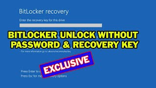 BitLocker Unlock Without Password and Recovery Key  How to Bypass BitLocker Without Recovery Key [upl. by Naujuj]