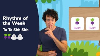 Rhythm of the Week 1  Beet Beet Shh Shh Ta Ta Rest Rest w Mr Rob  Rhythm Activity for Kids [upl. by Ijnek]