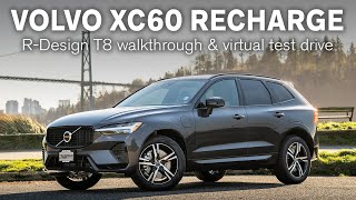 2022 Volvo XC60 Recharge RDesign T8 Walkthrough and Virtual Test Drive [upl. by Joeann]