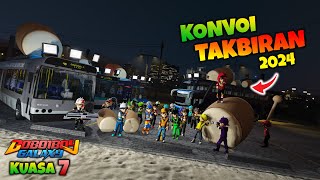 BOBOIBOY KUASA 24 KONVOI TAKBIRAN KELILING KOTA 2024  GTA 5 [upl. by Ailb394]