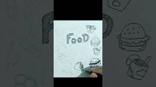 doodle challenge day 130 food doodle art drawing shorts satisfying [upl. by Carita]