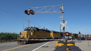 UP 1516 LRS51 Local  CA120 Yosemite AveFrench Camp Rd Railroad Crossing Escalon CA  Tidewater [upl. by Perni]