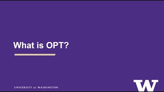 OPT Overview What is OPT [upl. by Hughes]