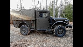 Johns 1952 Dodge M37 Army truck ride thru the woods [upl. by Landy]