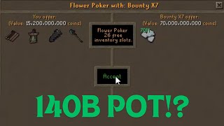 100B MADE FLOWER POKER GAMBLING HUGE GIVEAWAY  RuneWild 1 OSRS PK RSPS [upl. by Krischer412]