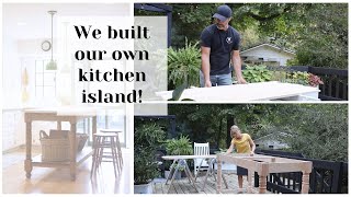 DIY Kitchen Island  Farmhouse Style Island  Oak Kitchen IslandEasy Island IdeaOpen Island Design [upl. by Lhok518]