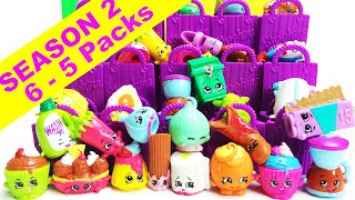 Shopkins SEASON 2 5 Packs 6 Shopkins 5 Packs Unboxing [upl. by Hanoj]