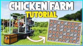 Minecraft EASY Automatic Chicken Farm Tutorial 120 [upl. by Pilloff]