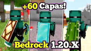 🟢 Consigue 60 CAPAS Personalizadas para Minecraft PE 120x  Textura Better Capes MCPE [upl. by Lock]