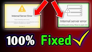 How to Fix Internal Server Error  Please Try Again Later on YouTube  Error Solved [upl. by Aterg123]