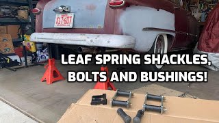 19491950 Shoebox Ford Leaf Spring Shackles Bolts and Bushings [upl. by Kealey876]