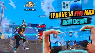 IPHONE 14 PRO MAX UNBOXING 🎁AND HANDCAM 📲 SETTINGS ⚙️ HUD  SENSI  DPI FREE FIRE HIGHLIGHTS 😍 [upl. by Siri]