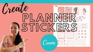 How To Create Planner Stickers On Canva [upl. by Elatsyrk]