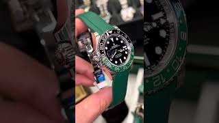 Rolex GMT Master Sprite with green rubber strap 🤑 shorts [upl. by Uv313]