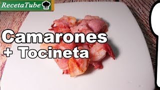 Como Hacer Un Sencillo Aperitivo De Camarones Con Tocineta  Recetatube [upl. by Sheff468]