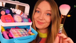 ASMR Doing Your Makeup with Fake Products Whispered Layered Sounds [upl. by Irtimed689]